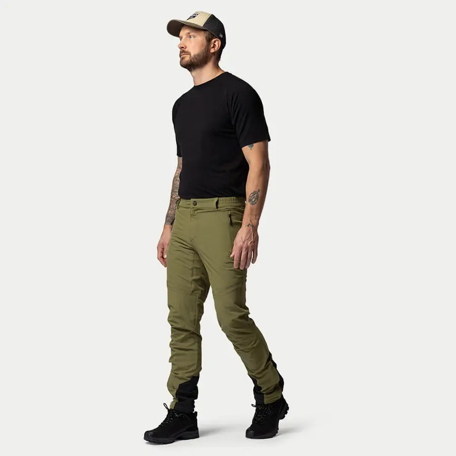 részlet Beyond Nordic Sweden BN012 olívazöld férfi könnyű outdoor nadrág, stretch H2O