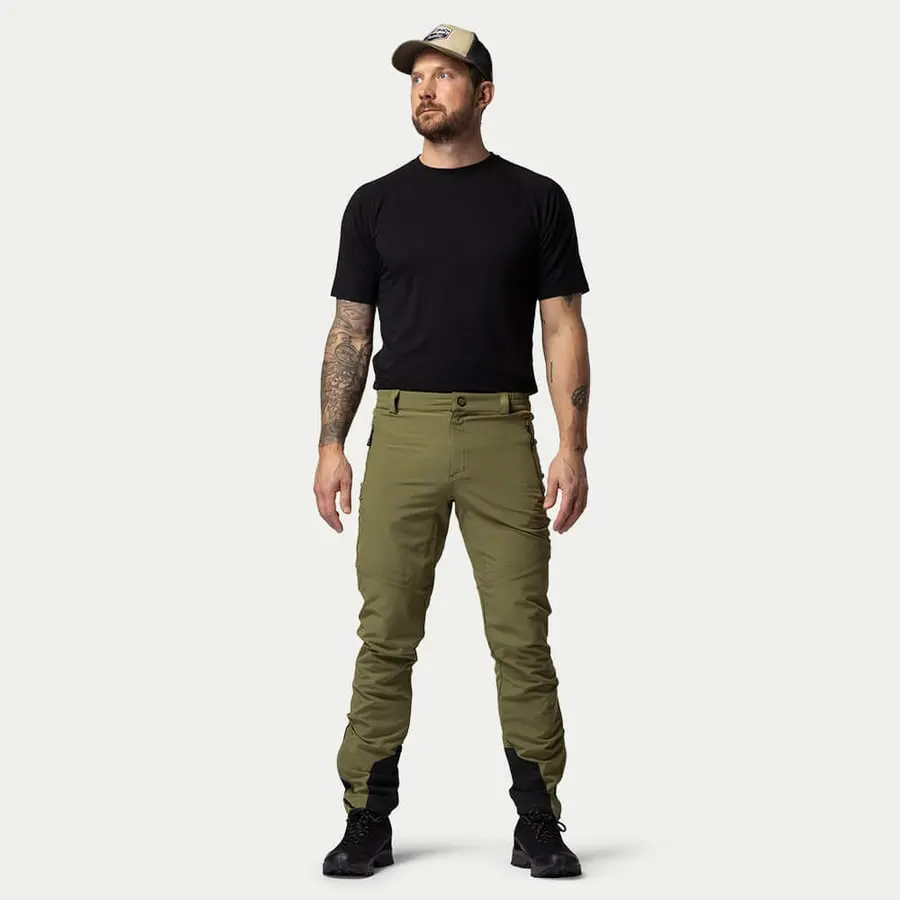 részlet Beyond Nordic Sweden BN012 olívazöld férfi könnyű outdoor nadrág, stretch H2O