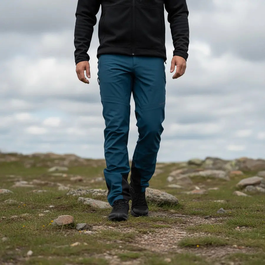 részlet Beyond Nordic Sweden BN012 kék férfi könnyű outdoor nadrág, stretch H2O