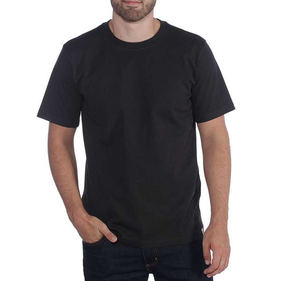 részlet CARHARTT Solid černé pánské pracovní triko 100% Ba