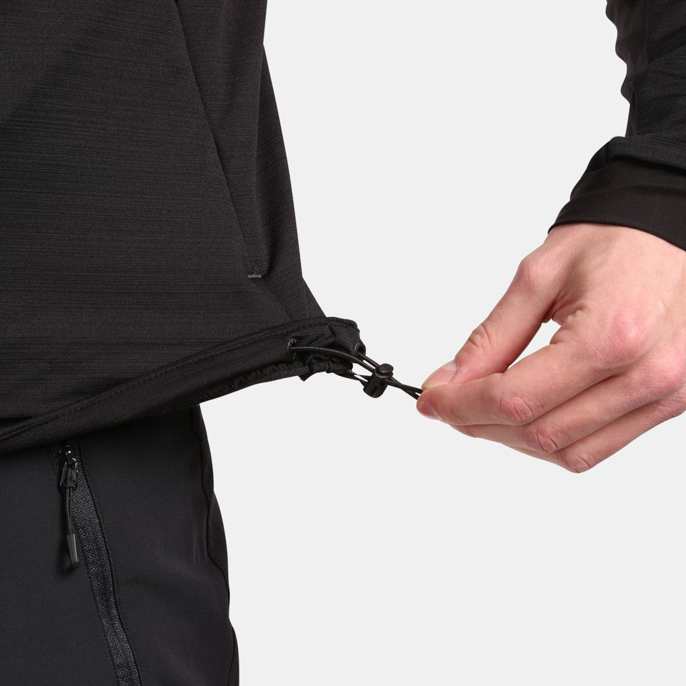 részlet KILPI Memphis-M fekete férfi outdoor kabát Siberium membránnal