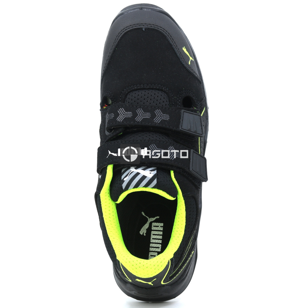 részlet PUMA Neodyme green low S1P ESD munkavédelmi cipő