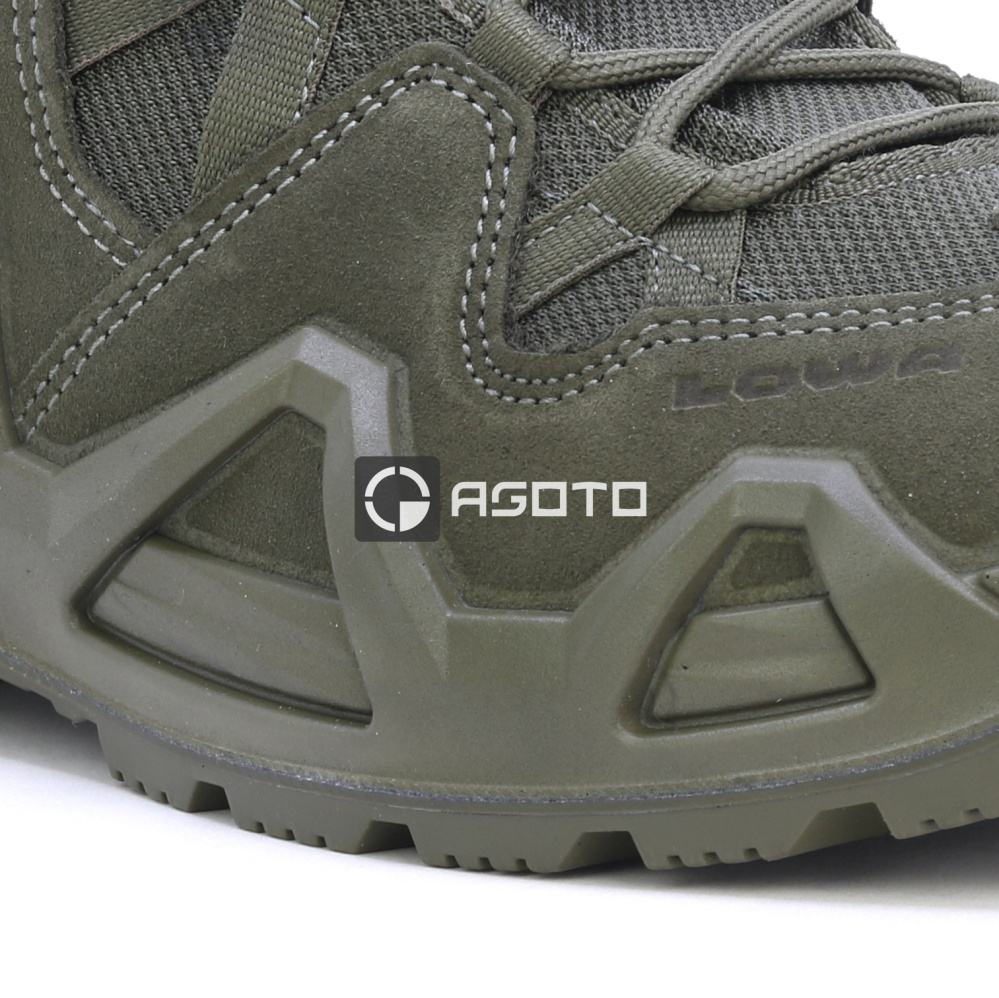 részlet LOWA Zephyr MK2 GTX Lo olívazöld férfi outdoor cipő Gore-Tex® membránnal