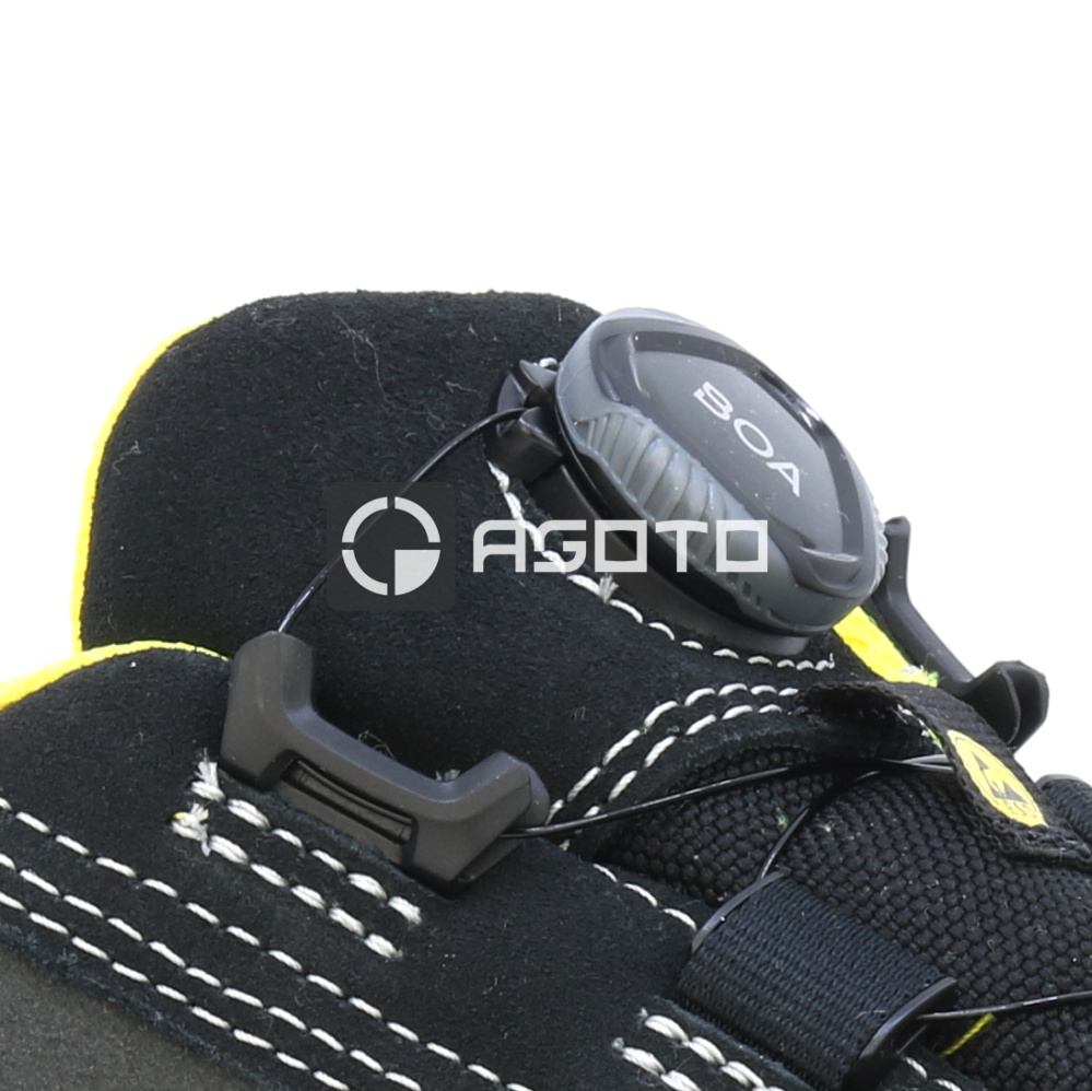 részlet DIADORA Run Low S3S fekete férfi bőr munkacipő BOA gyorsfűző rendszerrel