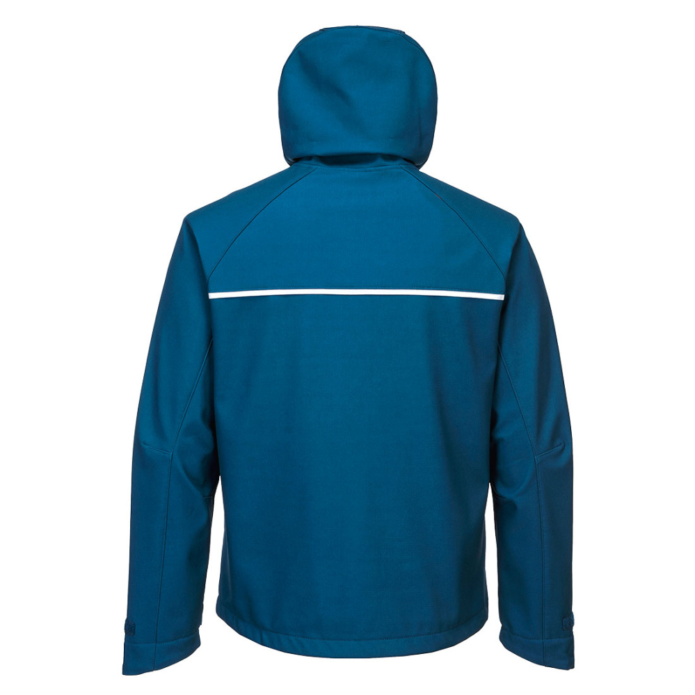 részlet PORTWEST DX4 modrá pánská pracovní softshell bunda