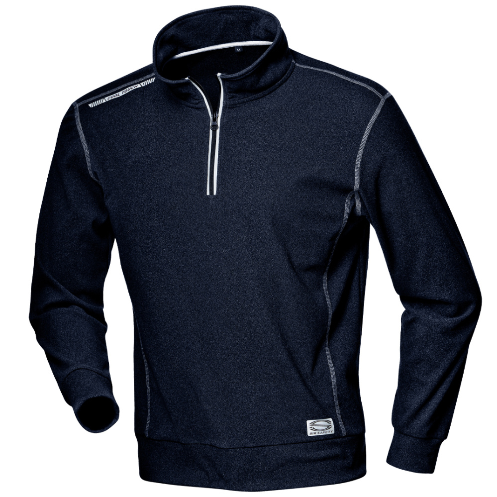 részlet SIR Moleskin fekete férfi munkás pulóver stretch, rugalmas a szabad mozgáshoz