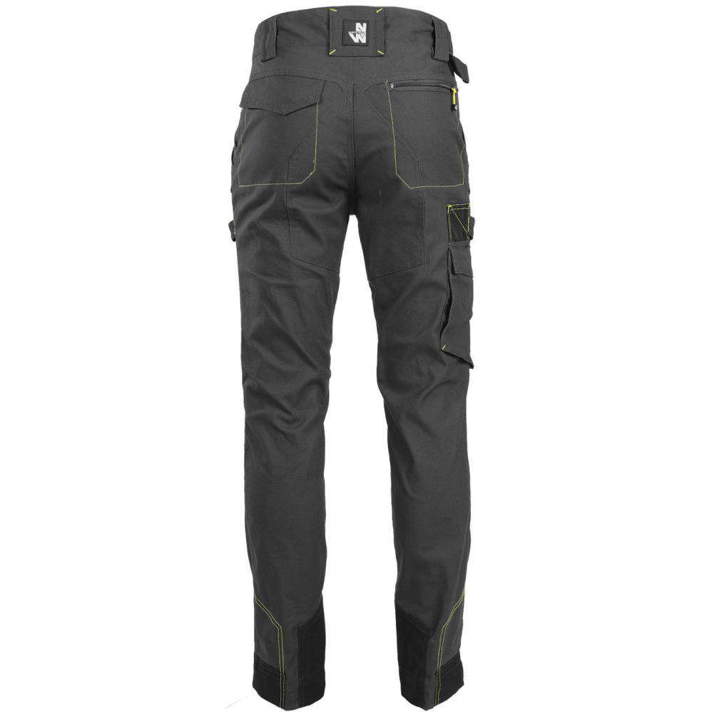 részlet Nine Worths Killy szürke férfi Canvas Stretch munkanadrág, strapabíró és rugalma