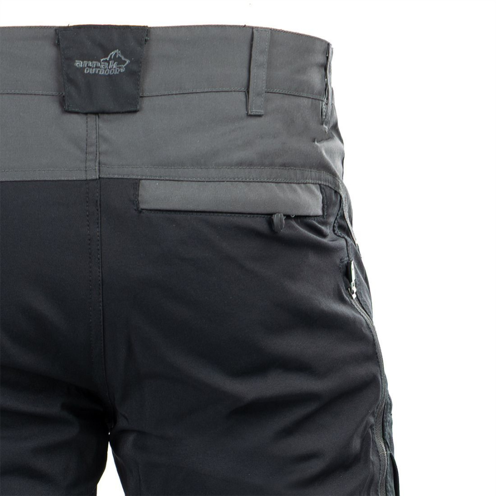 részlet ARRAK Sweden Active szürke férfi outdoor nadrág, vízálló, rugalmas és rendkívül