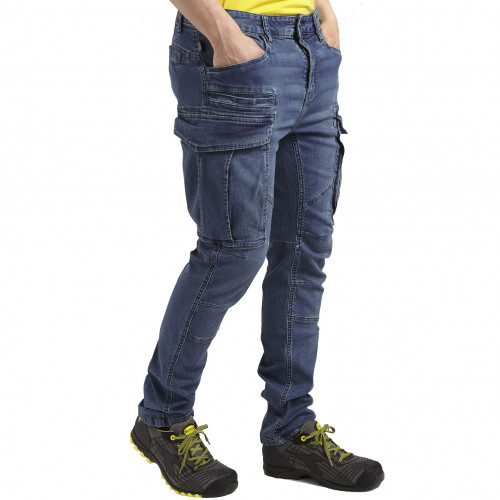 DIADORA Stone Cargo Light modré pánské kalhoty Jeans Stretch