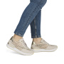 előnézet RIEKER 58906-91 bézs női modern sportcipő, kényelmes, Antistress